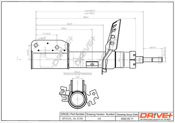 Dr!ve+ DP1610.10.0190 - Амортисьор vvparts.bg