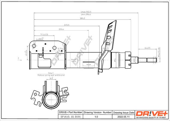 Dr!ve+ DP1610.10.0191 - Амортисьор vvparts.bg