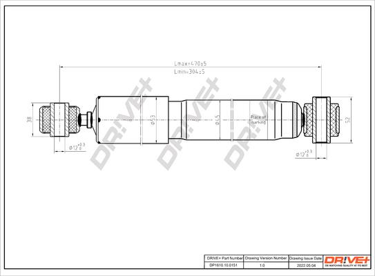 Dr!ve+ DP1610.10.0151 - Амортисьор vvparts.bg