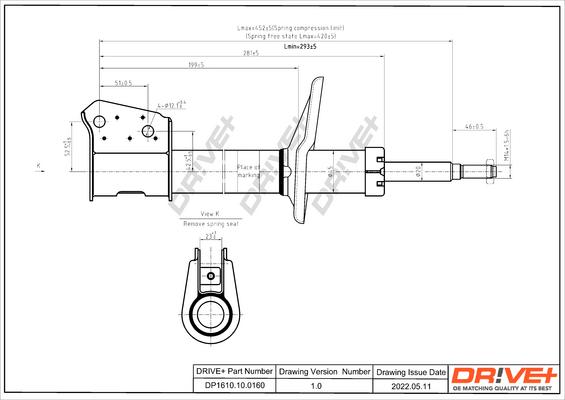 Dr!ve+ DP1610.10.0160 - Амортисьор vvparts.bg