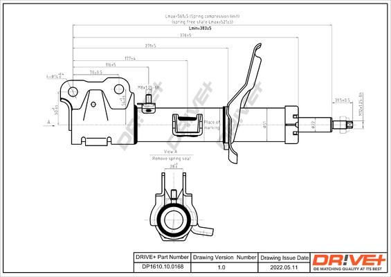 Dr!ve+ DP1610.10.0168 - Амортисьор vvparts.bg