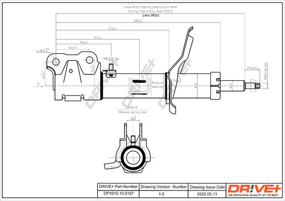 Dr!ve+ DP1610.10.0167 - Амортисьор vvparts.bg