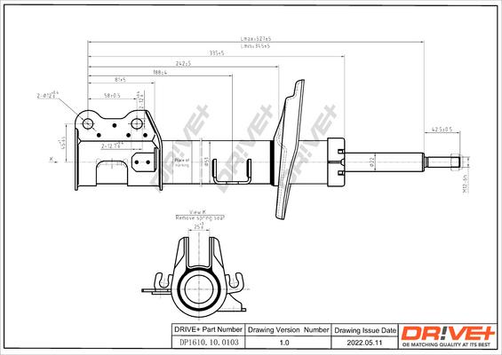 Dr!ve+ DP1610.10.0204 - Амортисьор vvparts.bg