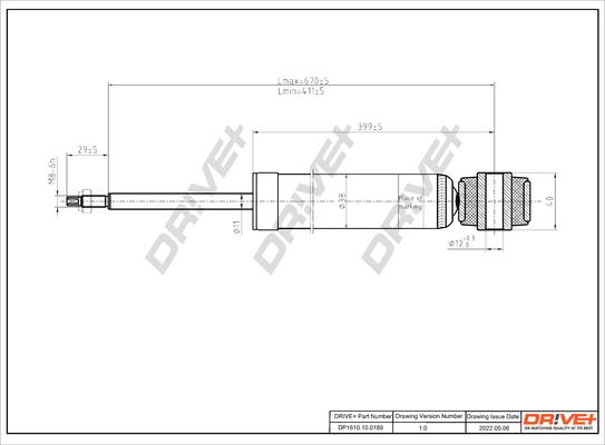 Dr!ve+ DP1610.10.0189 - Амортисьор vvparts.bg