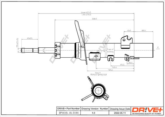 Dr!ve+ DP1610.10.0184 - Амортисьор vvparts.bg