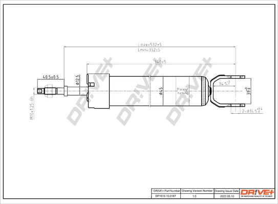 Dr!ve+ DP1610.10.0187 - Амортисьор vvparts.bg