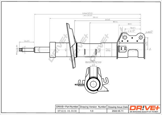 Dr!ve+ DP1610.10.0138 - Амортисьор vvparts.bg