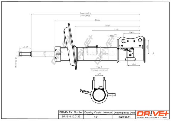 Dr!ve+ DP1610.10.0125 - Амортисьор vvparts.bg