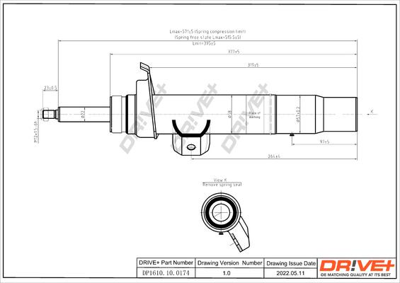 Dr!ve+ DP1610.10.0174 - Амортисьор vvparts.bg