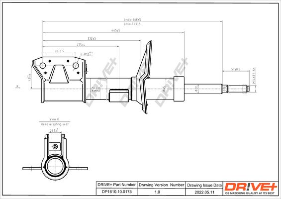 Dr!ve+ DP1610.10.0178 - Амортисьор vvparts.bg