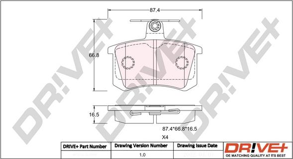 Dr!ve+ DP1010.10.0943 - Комплект спирачно феродо, дискови спирачки vvparts.bg