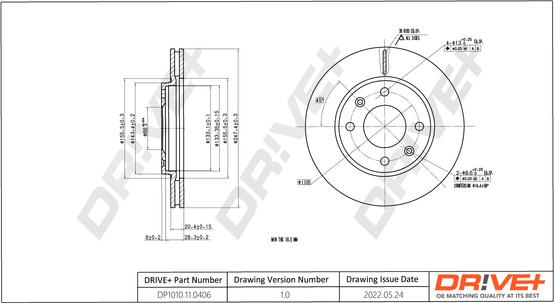 Dr!ve+ DP1010.11.0406 - Спирачен диск vvparts.bg