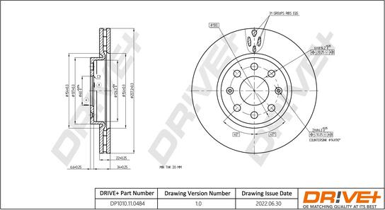 Dr!ve+ DP1010.11.0484 - Спирачен диск vvparts.bg