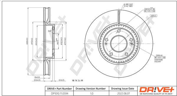 Dr!ve+ DP1010.11.0594 - Спирачен диск vvparts.bg