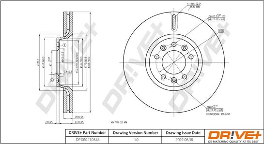 Dr!ve+ DP1010.11.0544 - Спирачен диск vvparts.bg