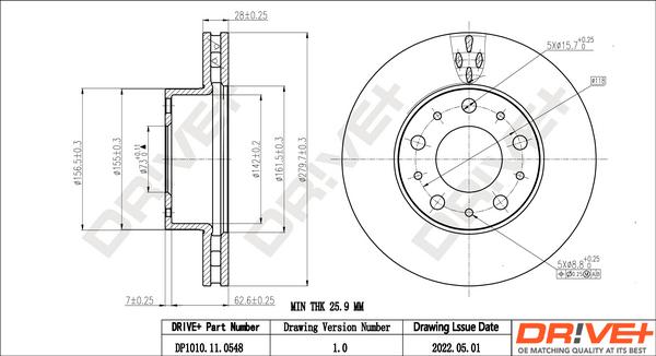 Dr!ve+ DP1010.11.0548 - Спирачен диск vvparts.bg