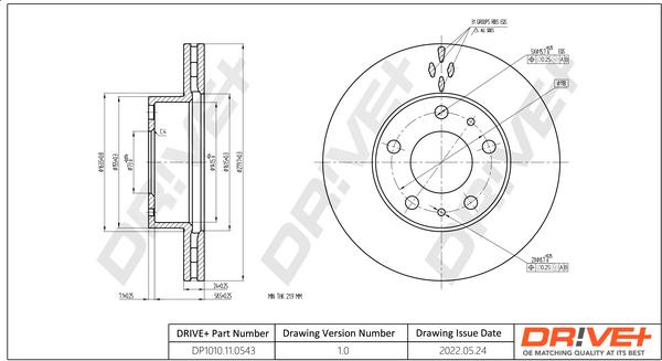 Dr!ve+ DP1010.11.0543 - Спирачен диск vvparts.bg