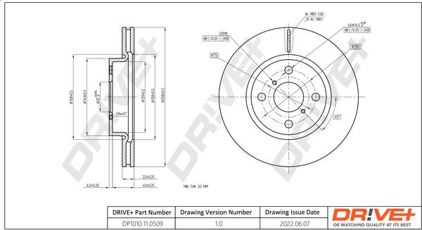 Dr!ve+ DP1010.11.0509 - Спирачен диск vvparts.bg