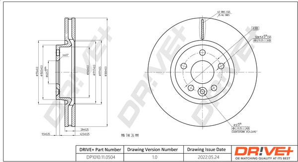 Dr!ve+ DP1010.11.0504 - Спирачен диск vvparts.bg