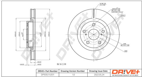 Dr!ve+ DP1010.11.0511 - Спирачен диск vvparts.bg