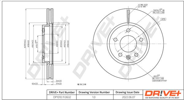 Dr!ve+ DP1010.11.0632 - Спирачен диск vvparts.bg