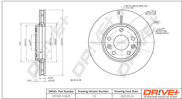 Dr!ve+ DP1010.11.0629 - Спирачен диск vvparts.bg