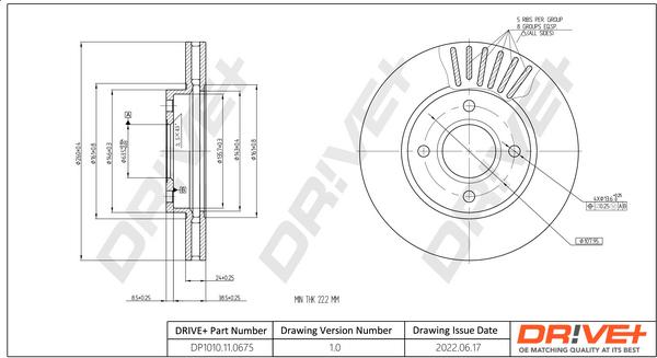 Dr!ve+ DP1010.11.0675 - Спирачен диск vvparts.bg