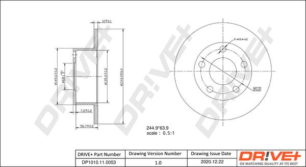 Dr!ve+ DP1010.11.0053 - Спирачен диск vvparts.bg