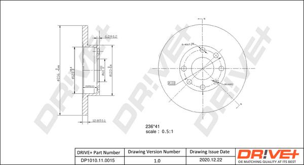 Dr!ve+ DP1010.11.0015 - Спирачен диск vvparts.bg