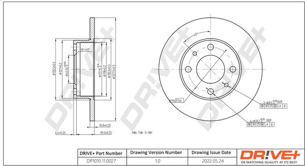 Dr!ve+ DP1010.11.0027 - Спирачен диск vvparts.bg