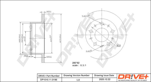 Dr!ve+ DP1010.11.0196 - Спирачен диск vvparts.bg