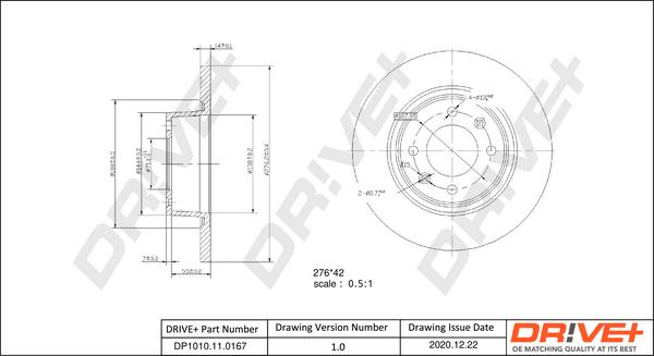 Dr!ve+ DP1010.11.0167 - Спирачен диск vvparts.bg