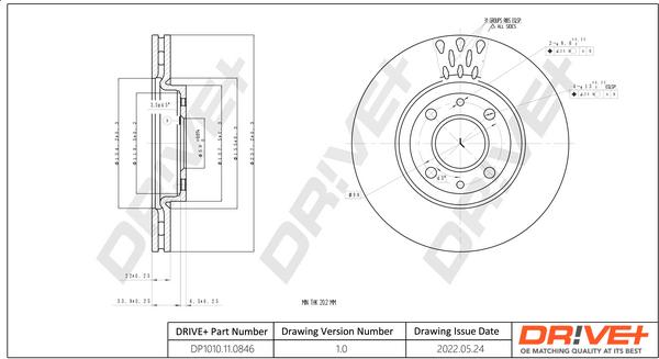 Dr!ve+ DP1010.11.0846 - Спирачен диск vvparts.bg