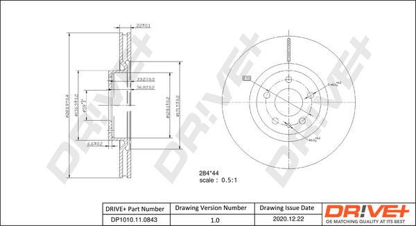 Dr!ve+ DP1010.11.0843 - Спирачен диск vvparts.bg