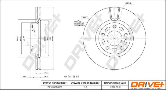 Dr!ve+ DP1010.11.0859 - Спирачен диск vvparts.bg