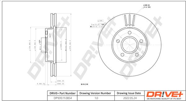 Dr!ve+ DP1010.11.0854 - Спирачен диск vvparts.bg