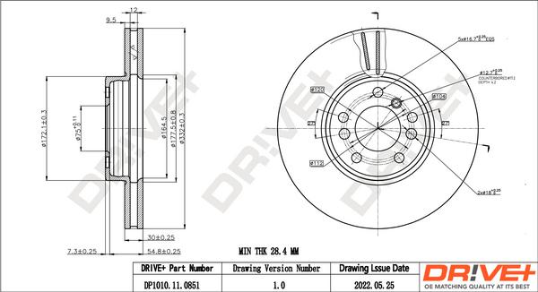 Dr!ve+ DP1010.11.0851 - Спирачен диск vvparts.bg