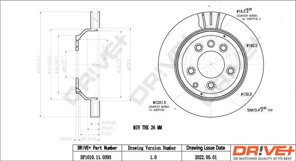 Dr!ve+ DP1010.11.0393 - Спирачен диск vvparts.bg