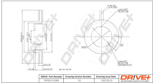 Dr!ve+ DP1010.11.0369 - Спирачен диск vvparts.bg