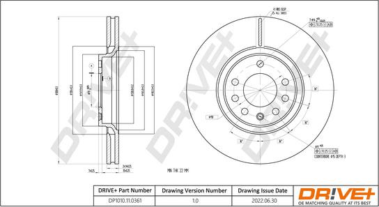 Dr!ve+ DP1010.11.0361 - Спирачен диск vvparts.bg