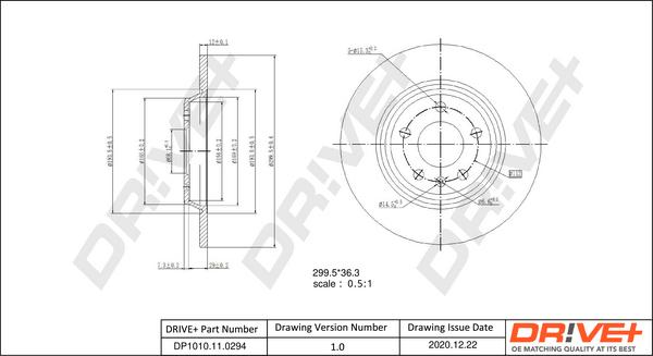 Dr!ve+ DP1010.11.0294 - Спирачен диск vvparts.bg