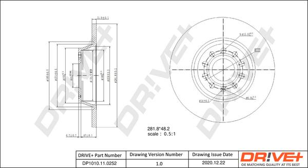 Dr!ve+ DP1010.11.0252 - Спирачен диск vvparts.bg