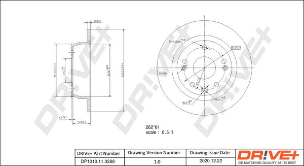 Dr!ve+ DP1010.11.0289 - Спирачен диск vvparts.bg