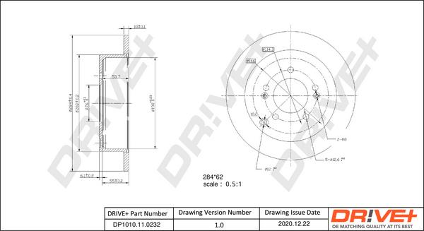 Dr!ve+ DP1010.11.0232 - Спирачен диск vvparts.bg