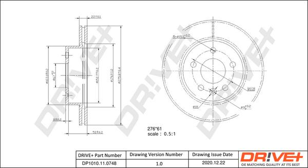 Dr!ve+ DP1010.11.0748 - Спирачен диск vvparts.bg