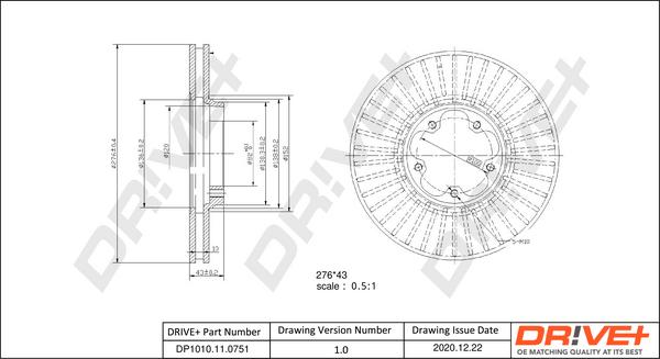 Dr!ve+ DP1010.11.0751 - Спирачен диск vvparts.bg