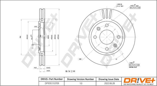 Dr!ve+ DP1010.11.0709 - Спирачен диск vvparts.bg