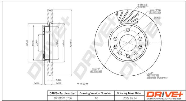 Dr!ve+ DP1010.11.0786 - Спирачен диск vvparts.bg