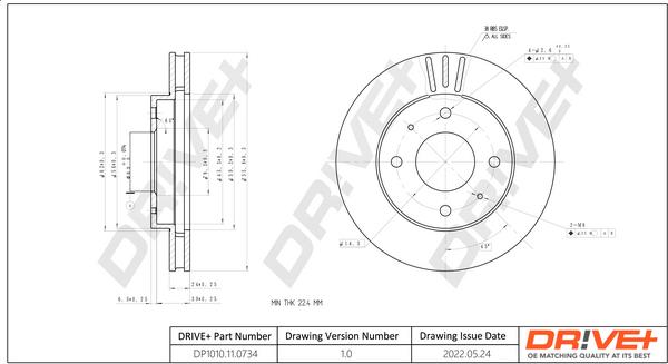 Dr!ve+ DP1010.11.0734 - Спирачен диск vvparts.bg