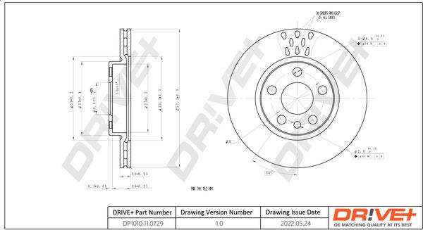 Dr!ve+ DP1010.11.0729 - Спирачен диск vvparts.bg